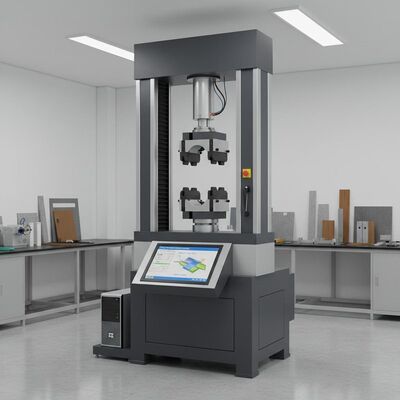 Máquina de ensayo de tensión con rango de fuerza de ensayo de 0,5 a 500 kN, precisión de velocidad de ensayo de ±0,5% y ancho máximo de ensayo de 650 mm para el análisis de materiales